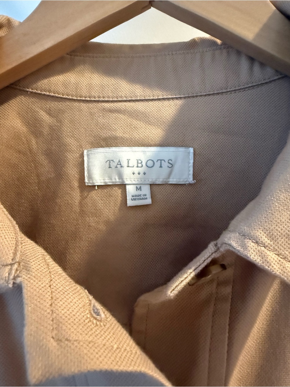 Talbots Tan Utility Jacket with Button Front - Picture 3 of 4